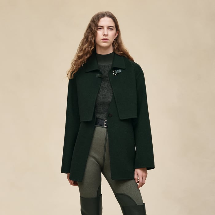 Vert Anglais Trench Modular Cashmere Coat