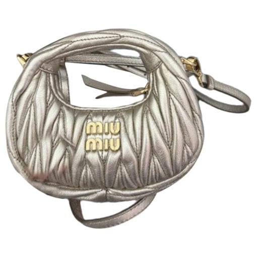 Miu Wander leather crossbody bag