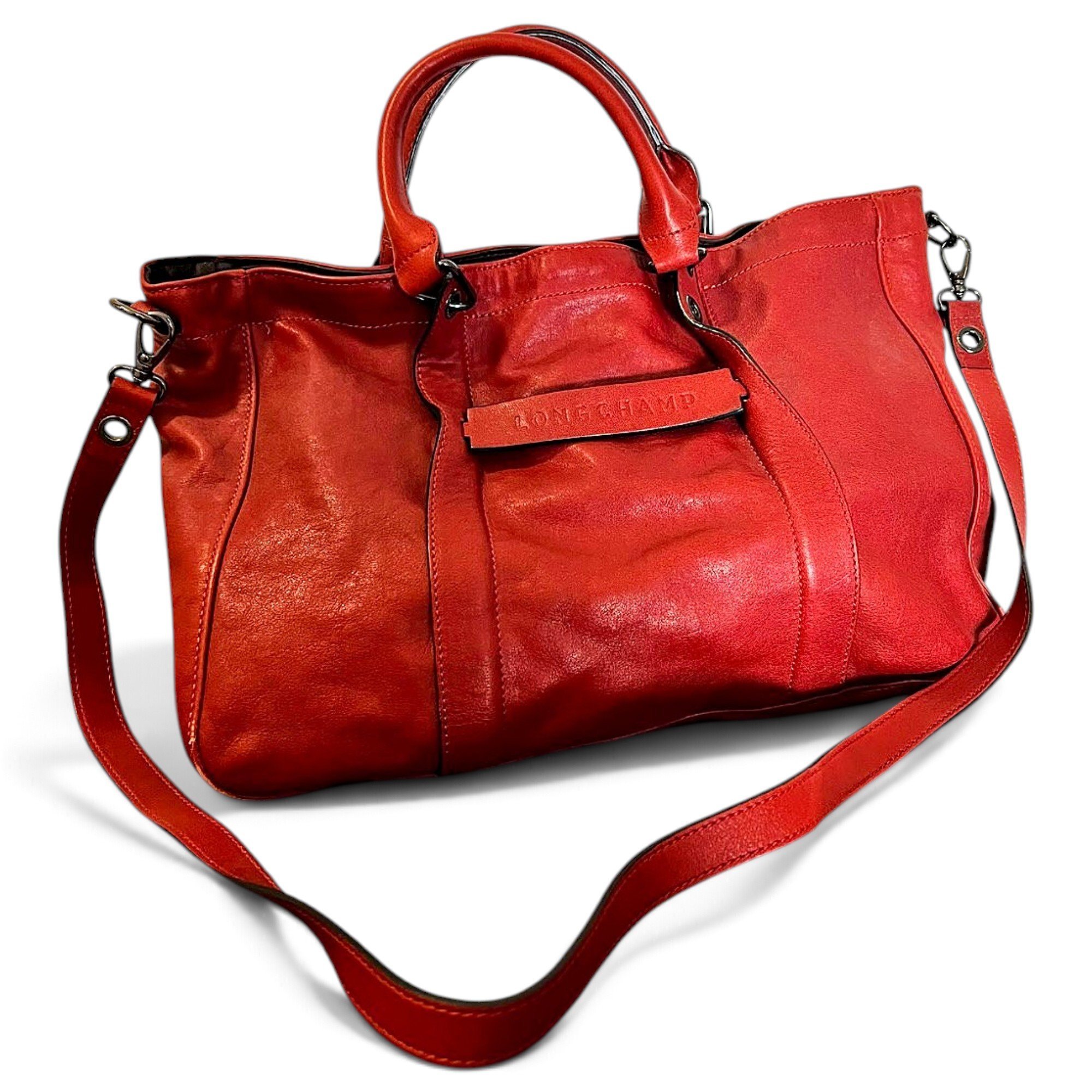 3D leather handbag