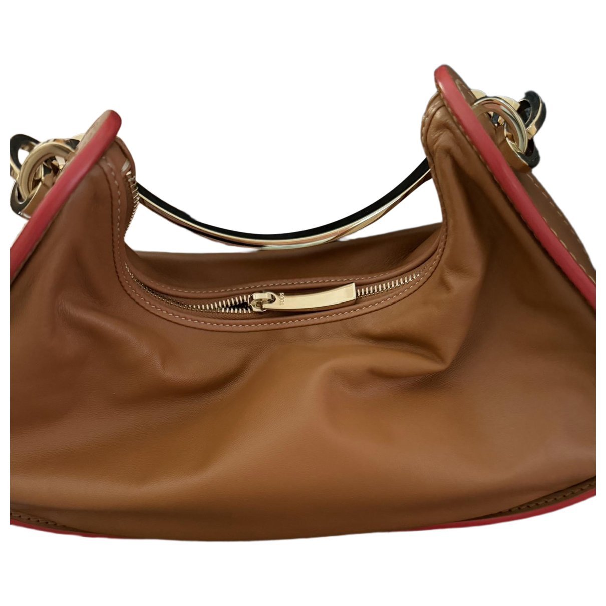 Wave leather handbag