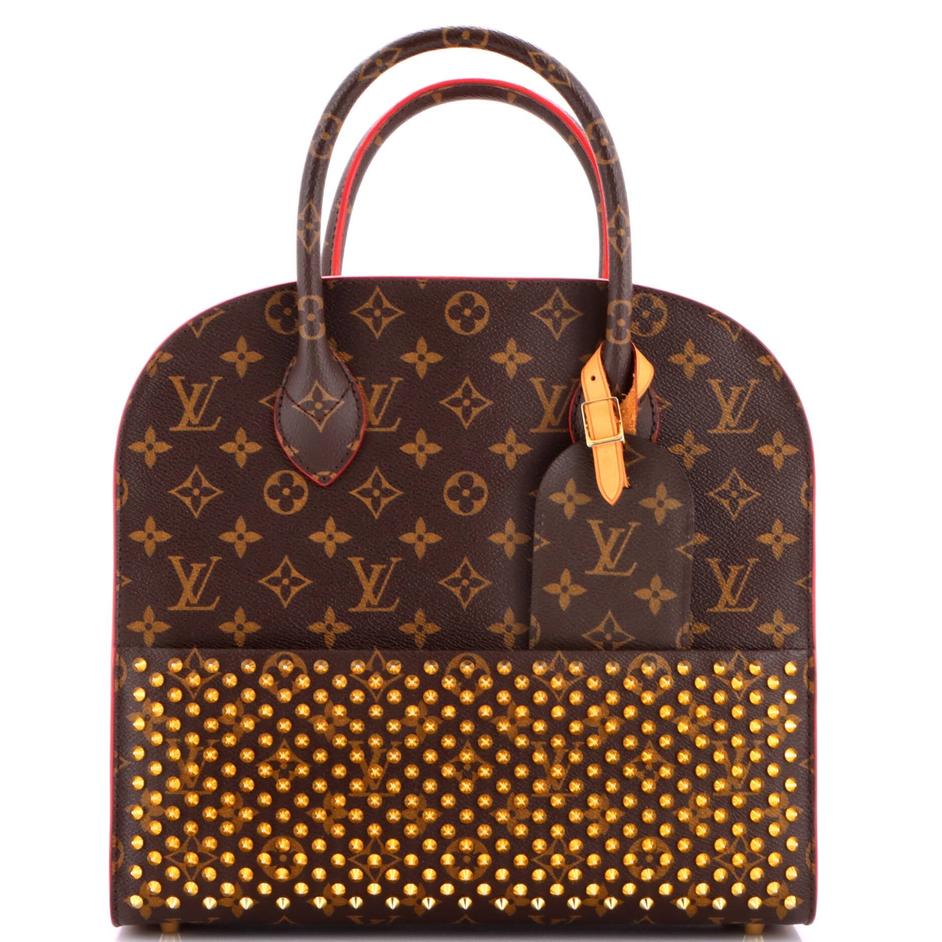 x Christian Louboutin Shopping Bag Calf Hair and Monogram Canvas