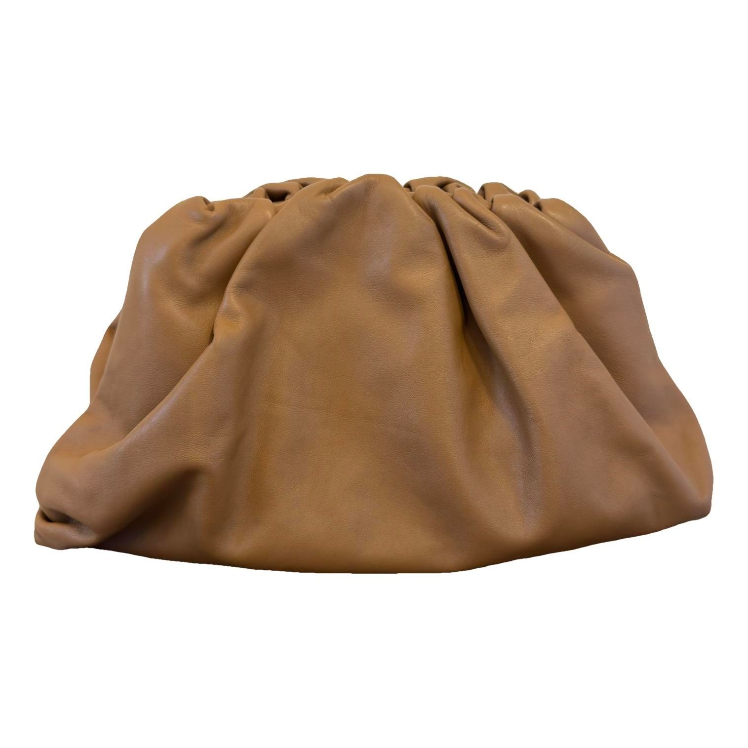 Pouch leather clutch bag