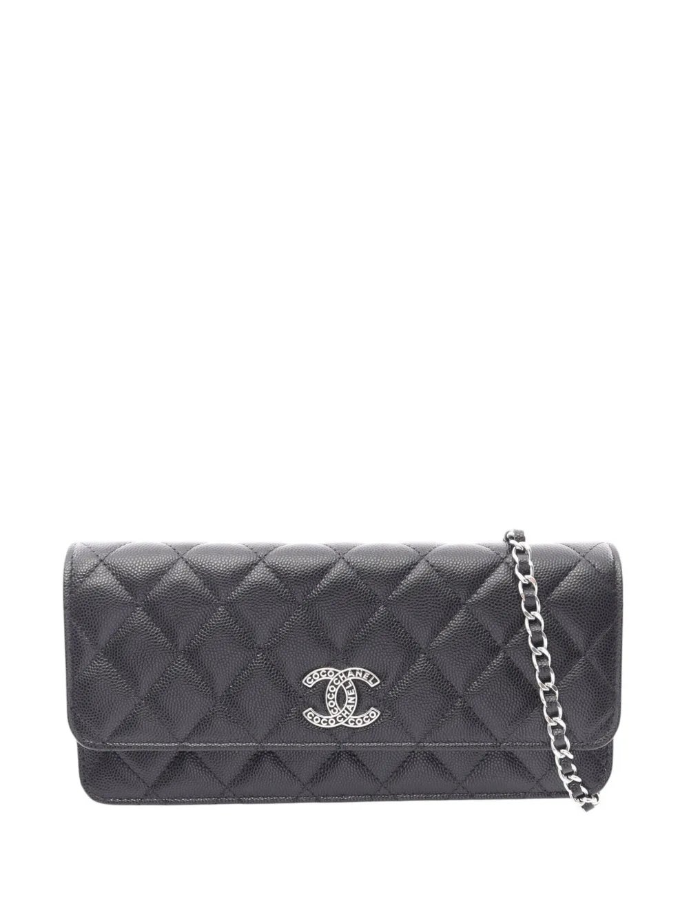 2021-2026 CC Quilted Caviar Clutch With Chain crossbody bag