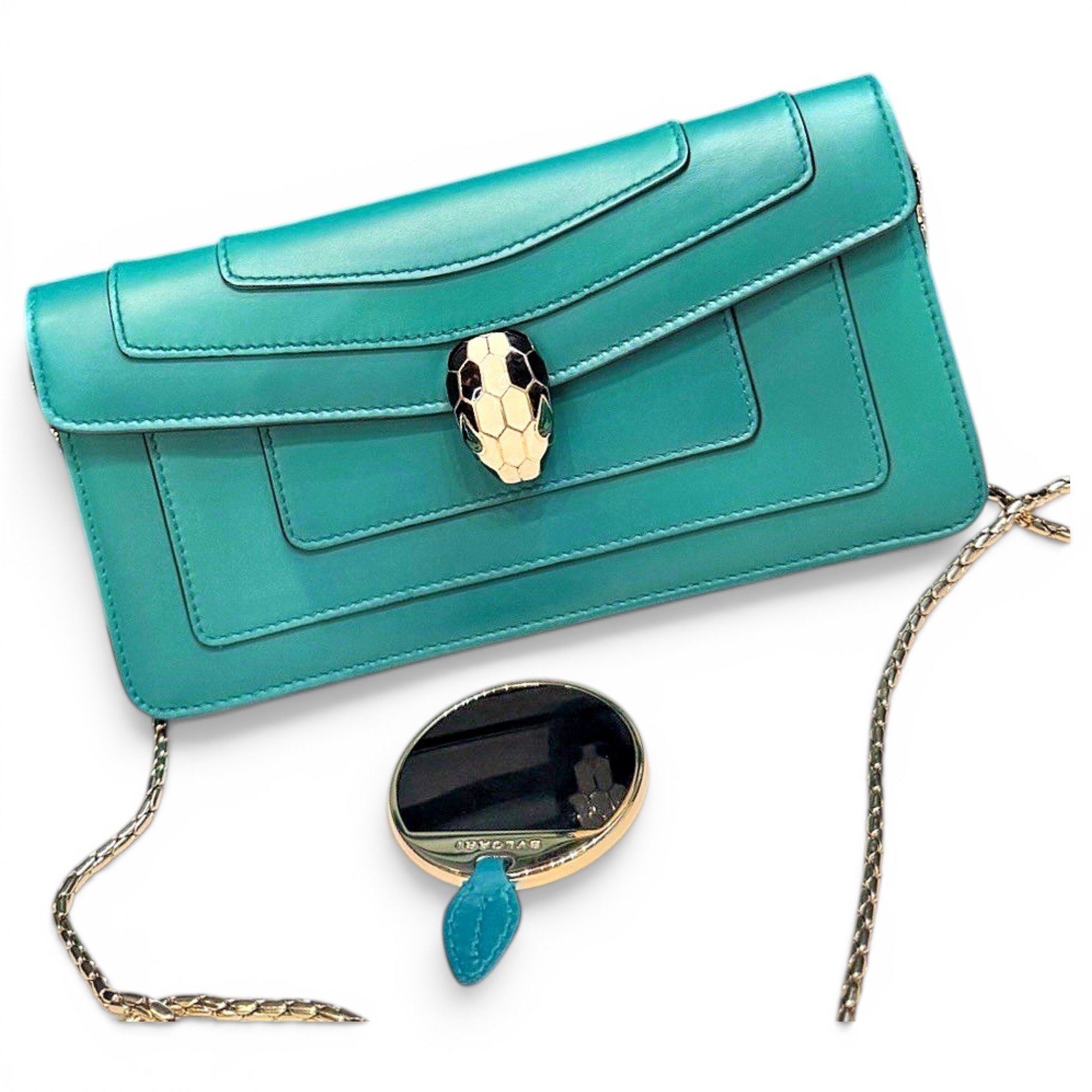 Serpenti leather handbag