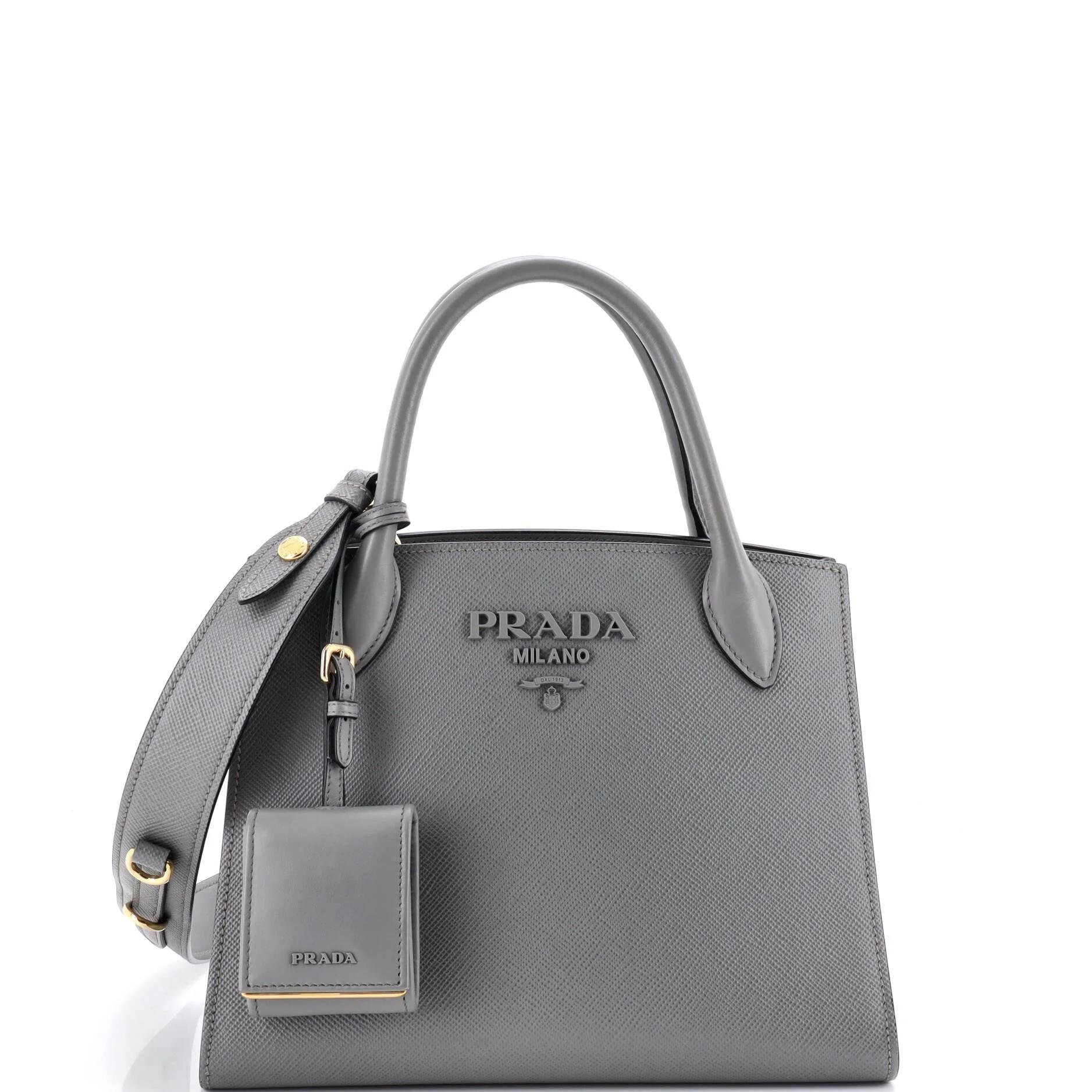 Monochrome leather tote