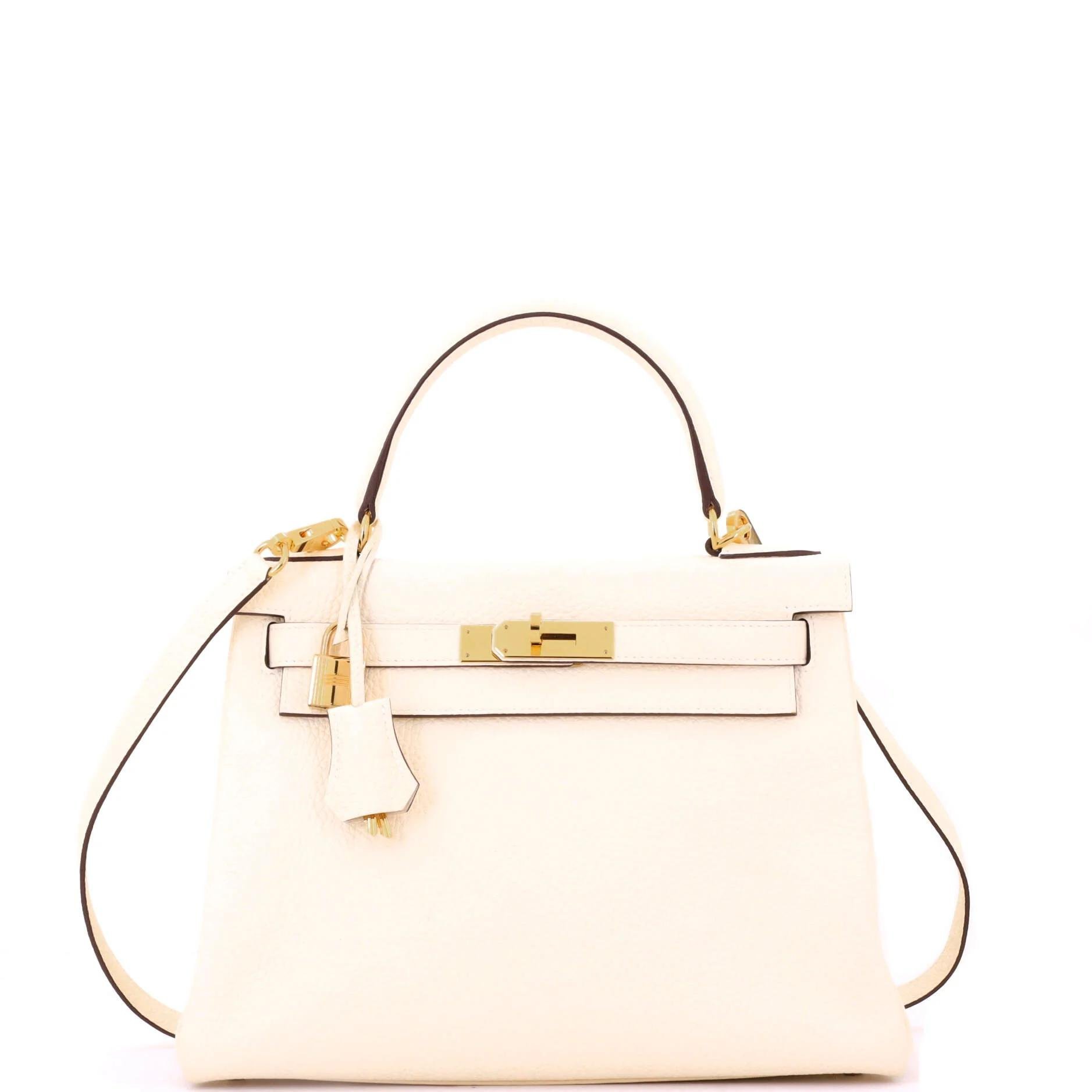 Hermes Kelly 28 Handbag Nata Togo Leather 2022