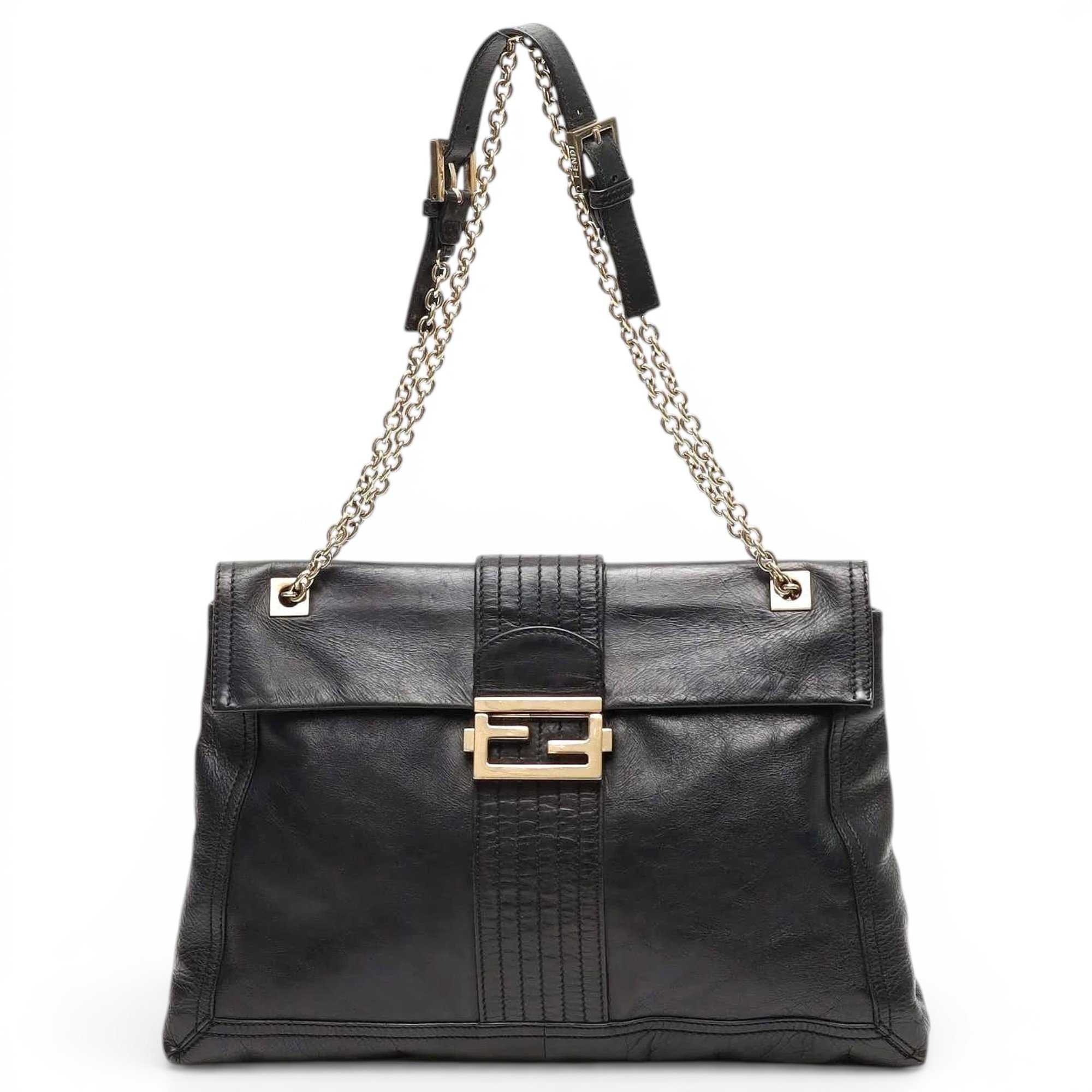 Baguette leather handbag