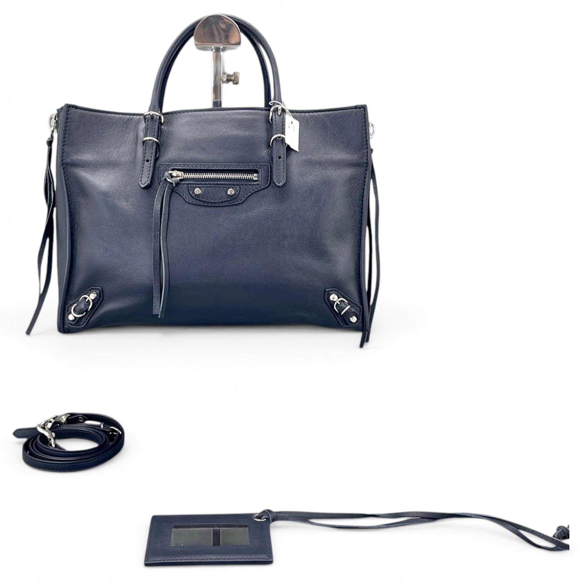 Papier leather handbag