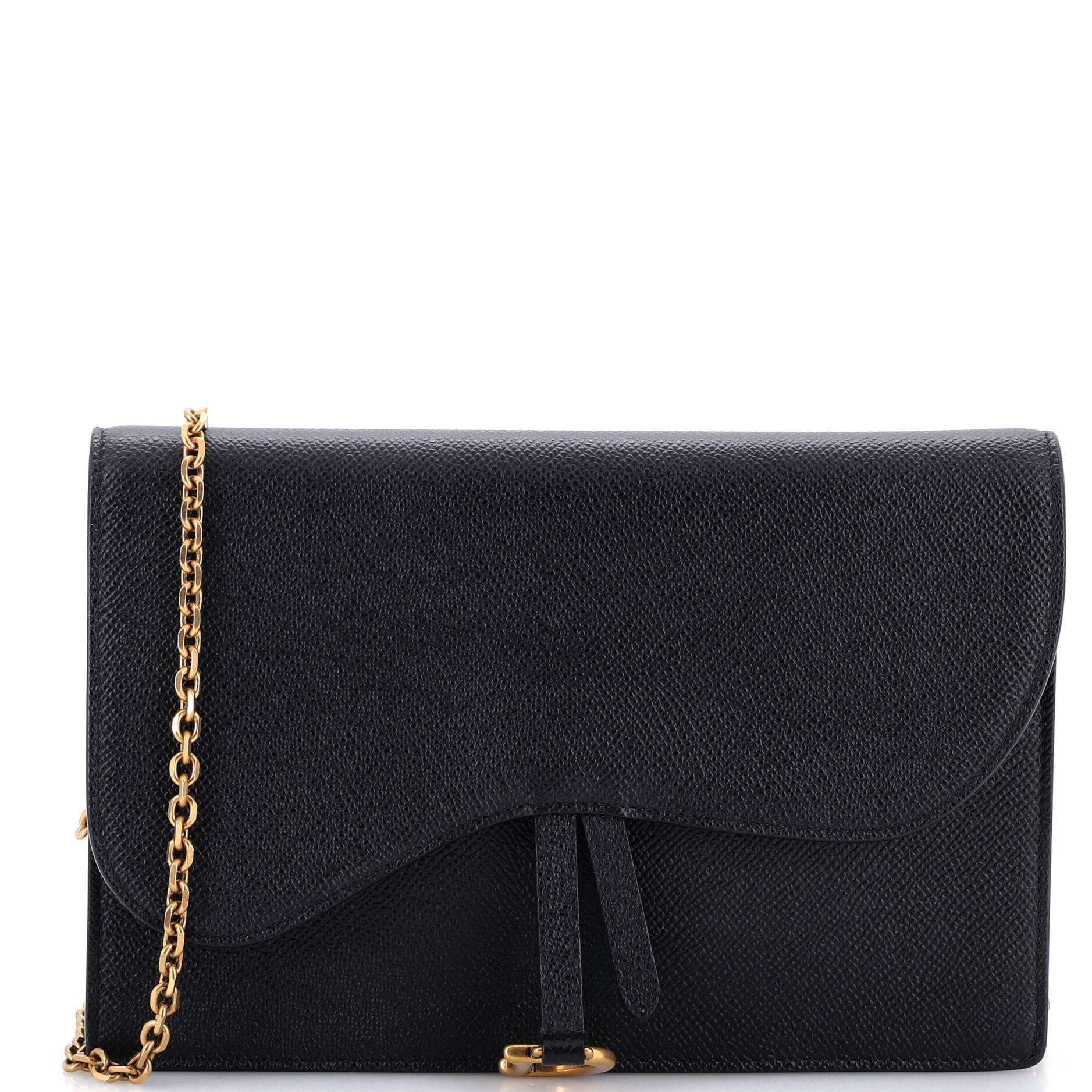 Leather clutch bag