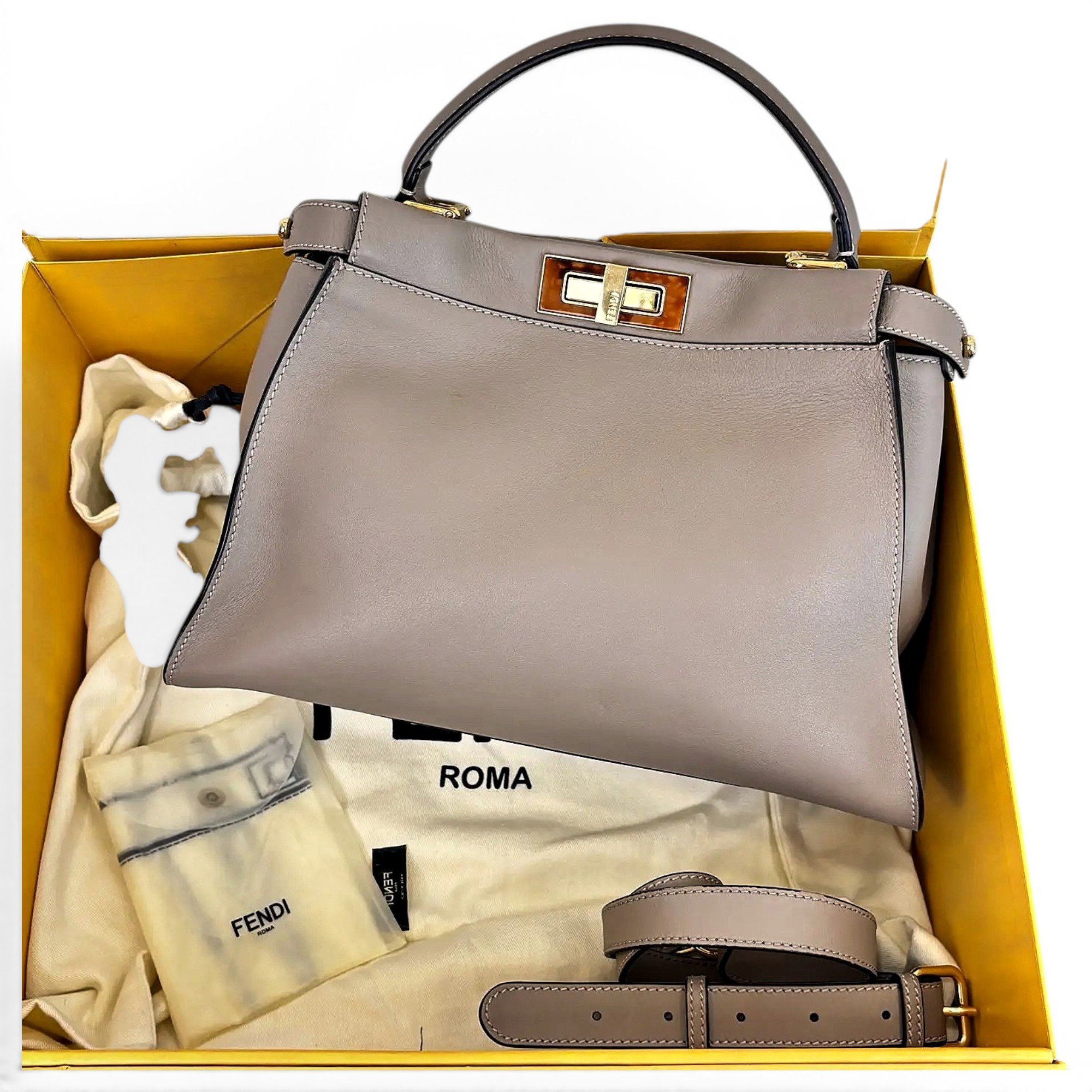 Peekaboo leather handbag