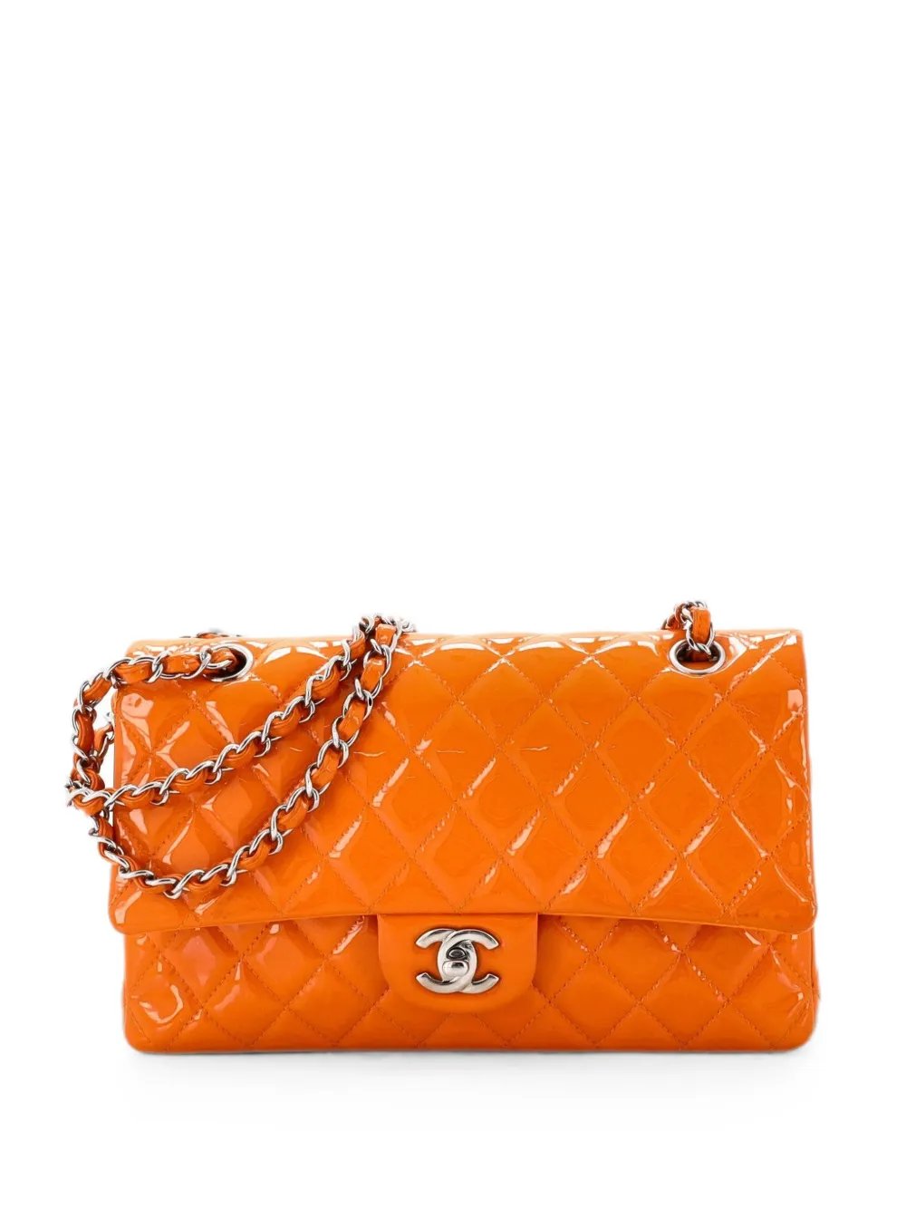 Classic Double Flap Bag Quilted Patent Medium shoulder bag