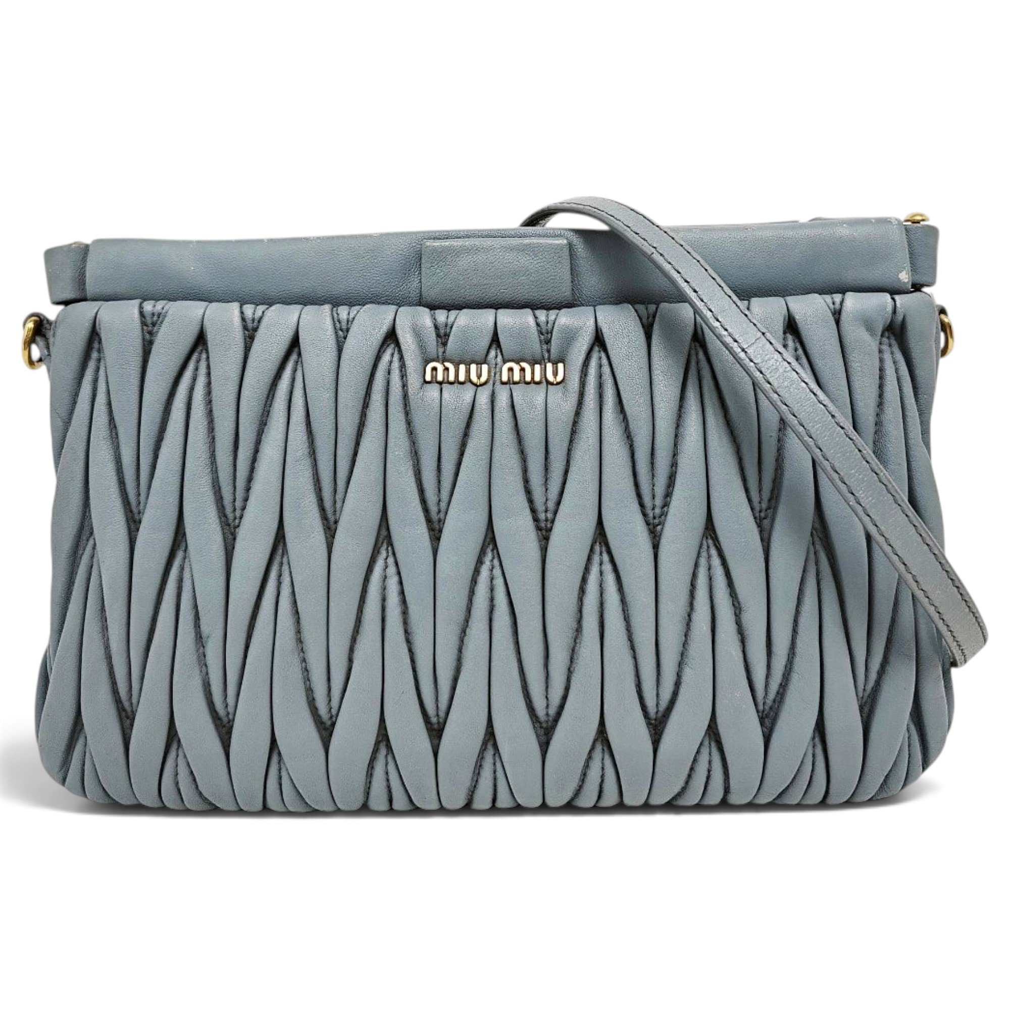 Matelassé leather crossbody bag