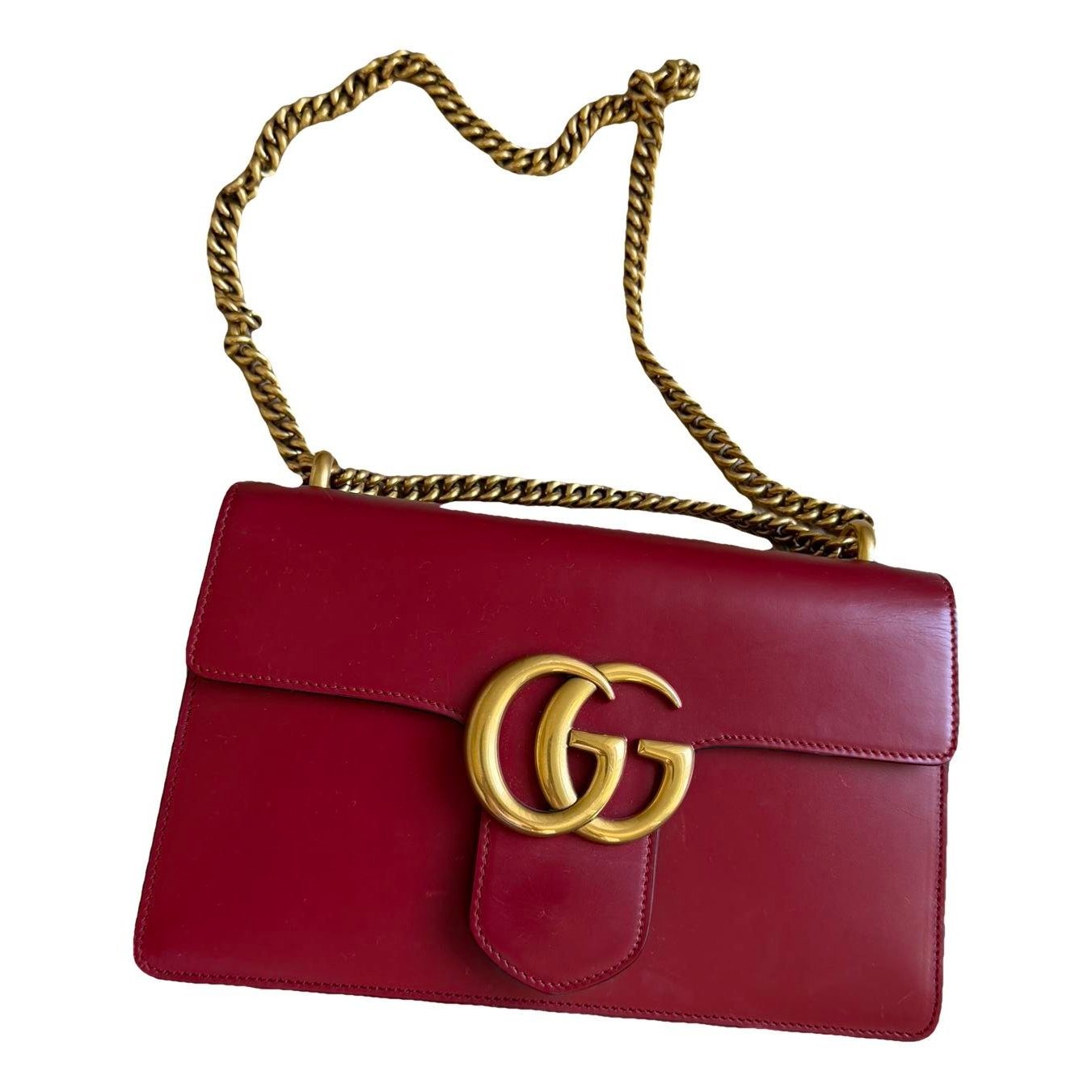 Interlocking leather handbag