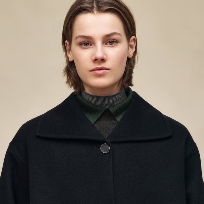 Noir Long Cashmere Coat