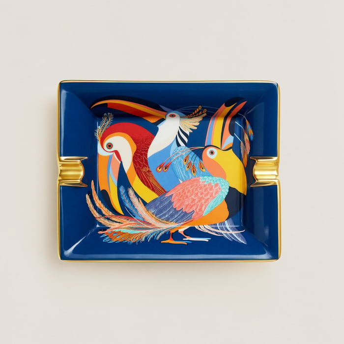 Bleu Tropical Toucans De Paradis Ashtray