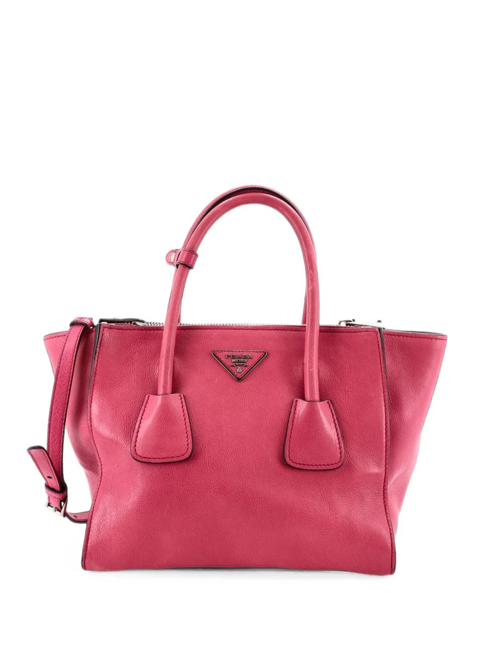 Twin Pocket Convertible Leather Small tote bag