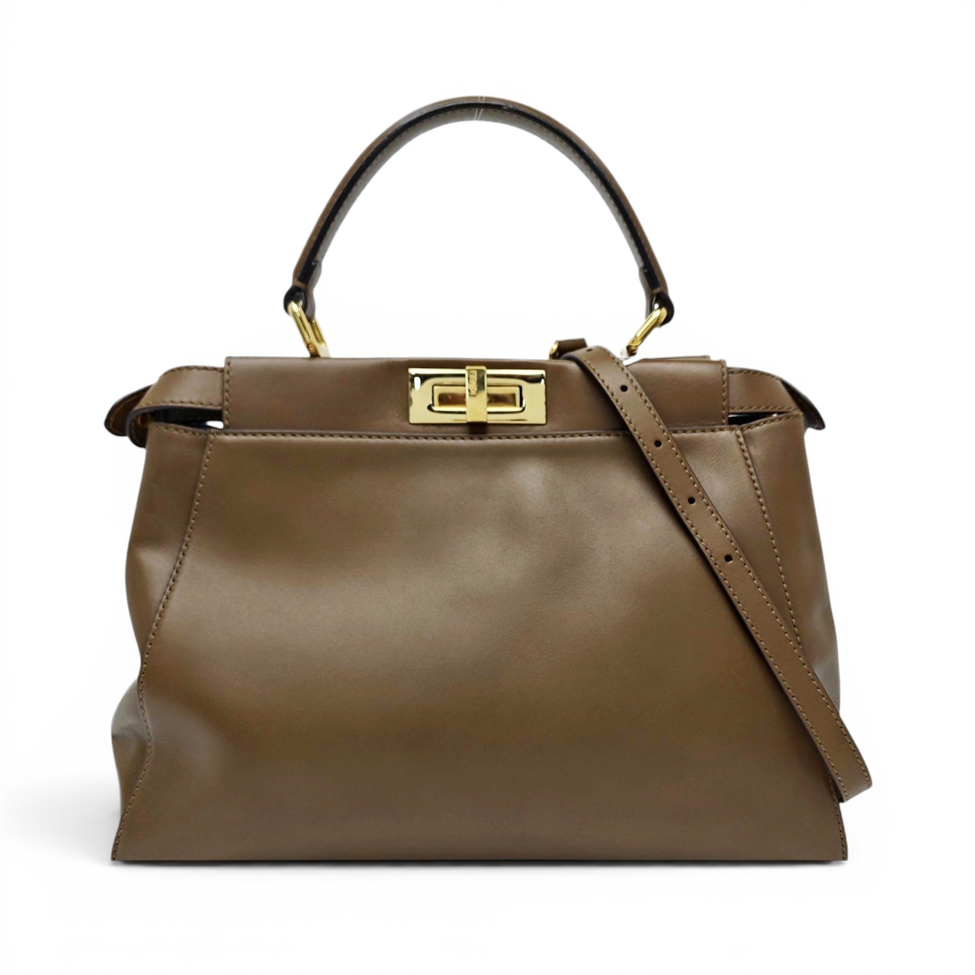 Peekaboo leather tote