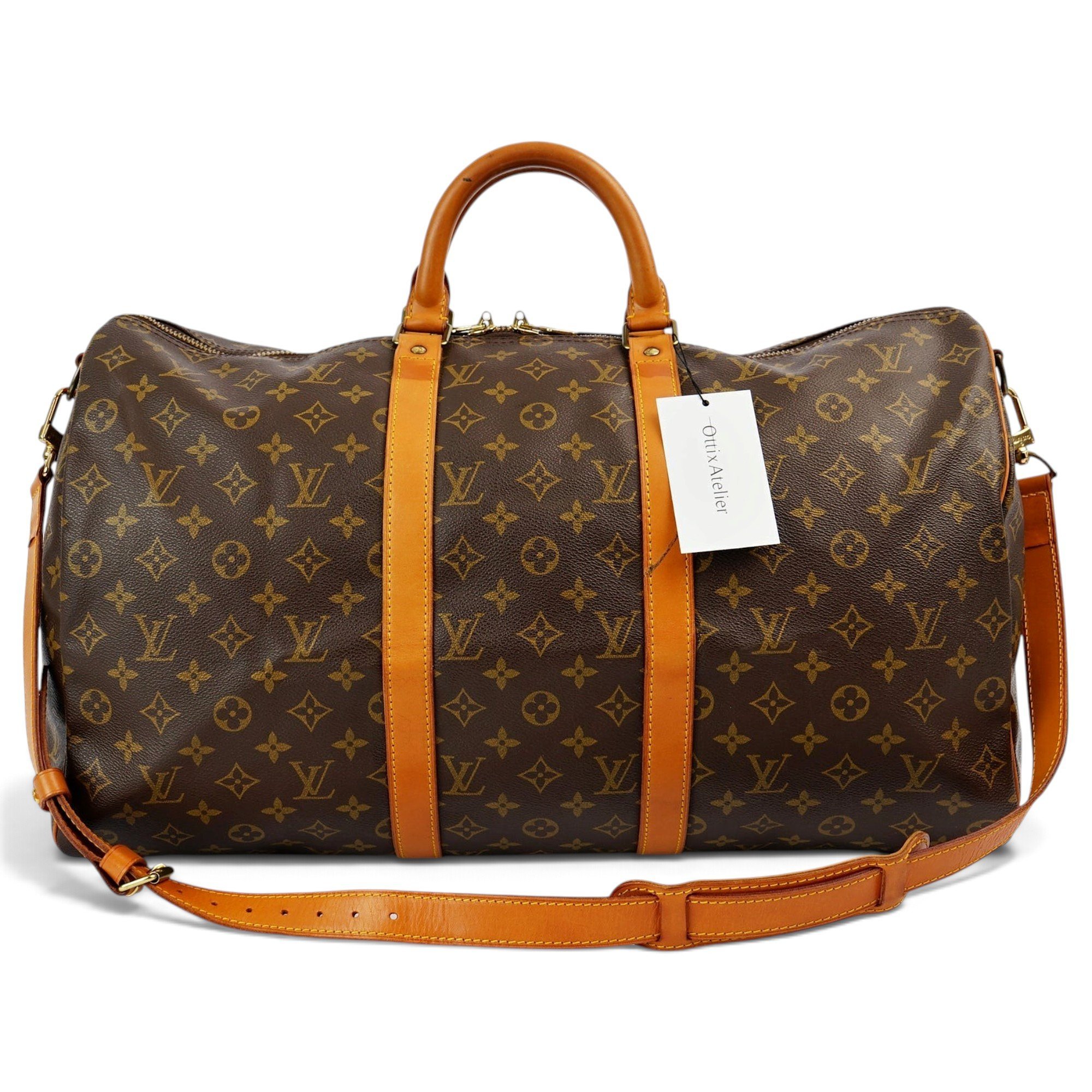 Keepall leather travel bag