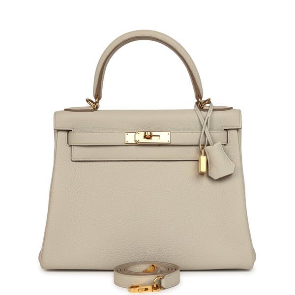 Hermes Pre-owned Hermes Kelly Retourne 28 Beton Togo Gold Hardware