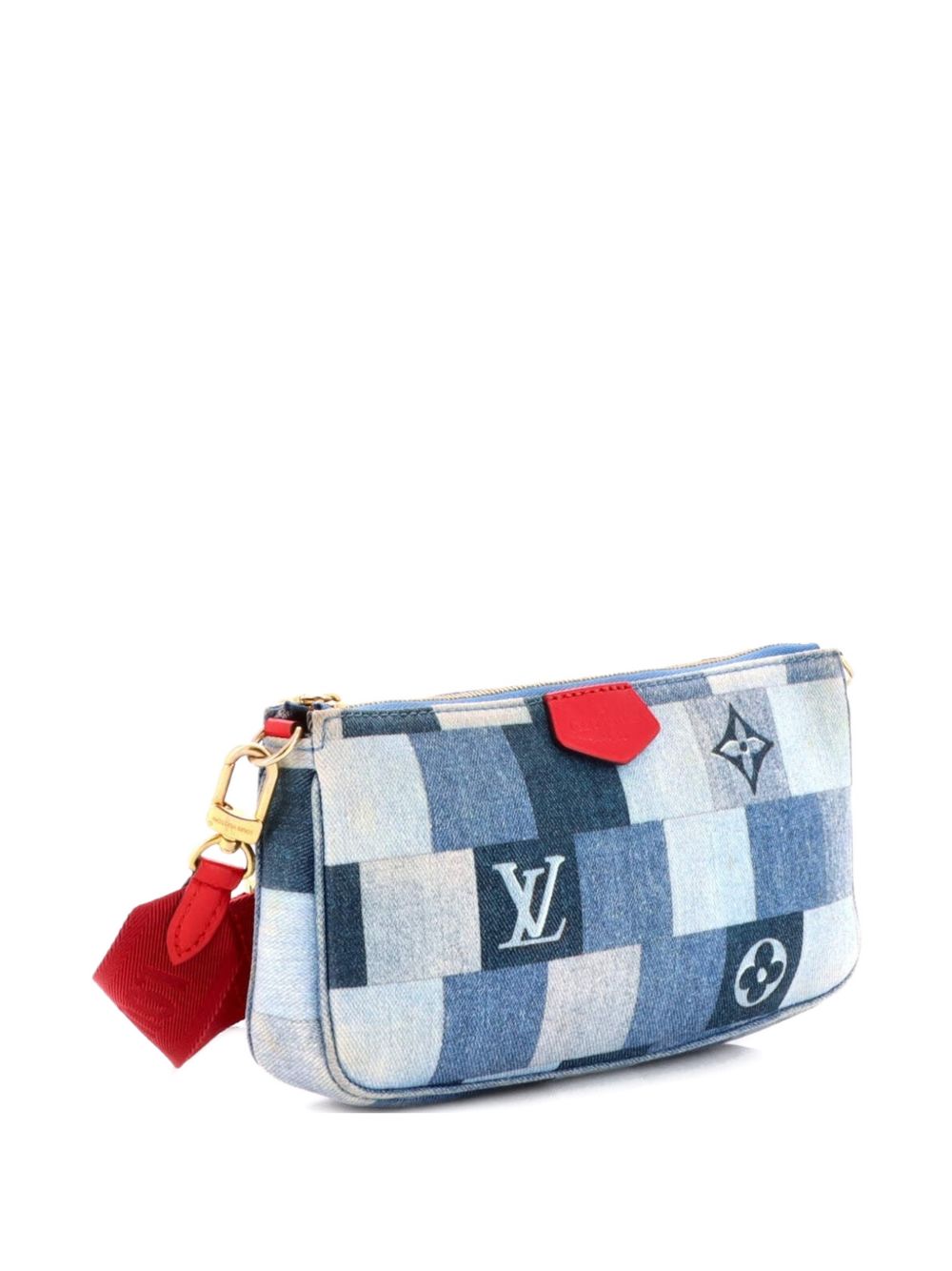 Multi Pochette Accessoires Damier and Monogram Patchwork Denim crossbody bag