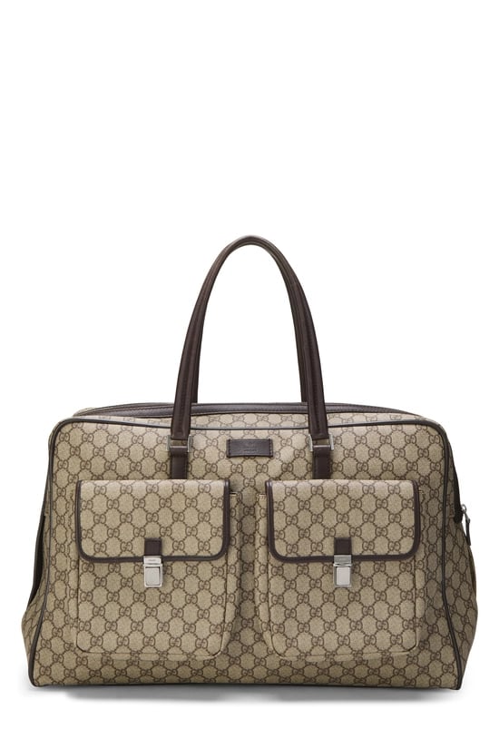 Brown GG Supreme Canvas Travel Bag