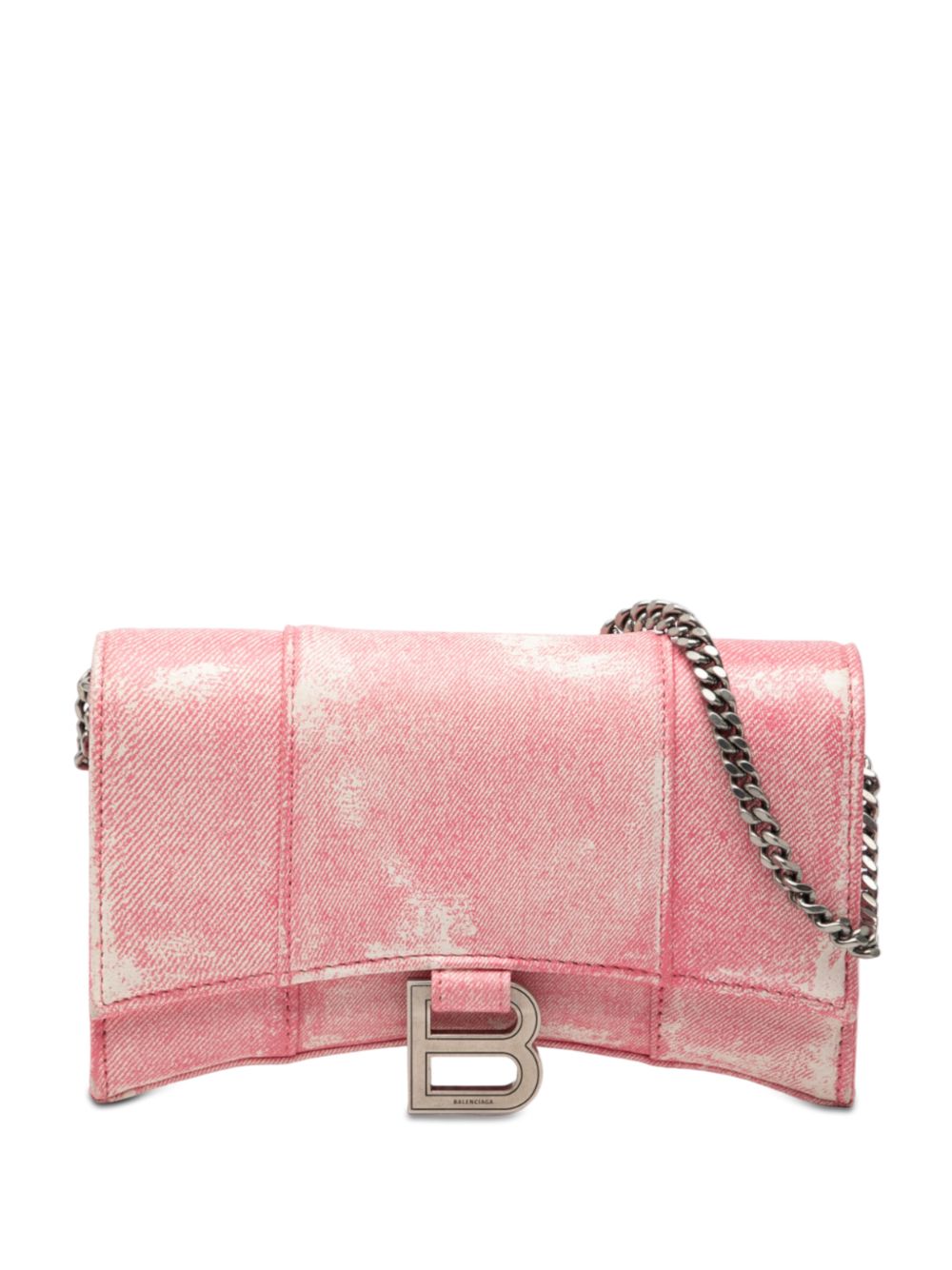 2005-2025 Nappa Denim Printed Hourglass Wallet on Chain crossbody bag