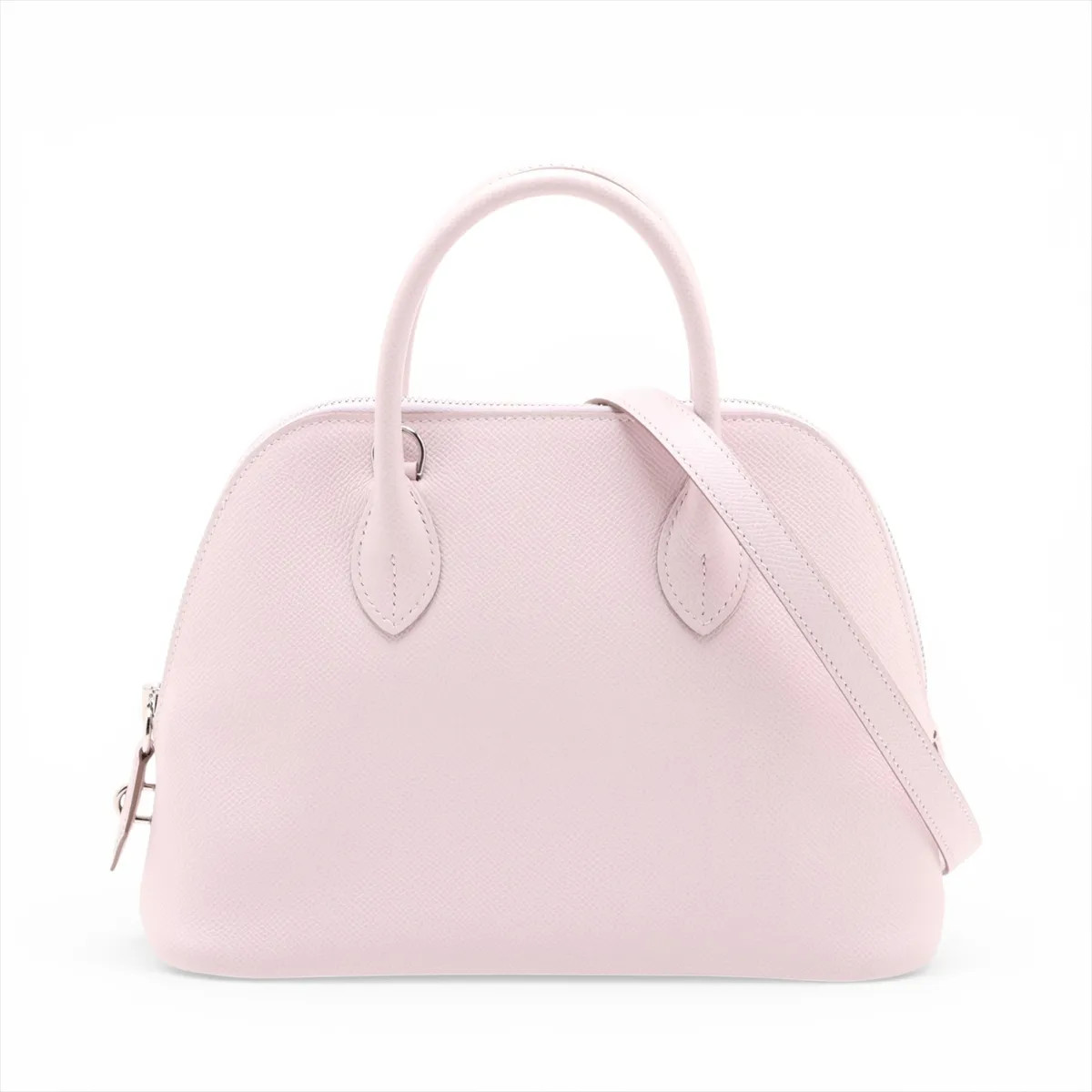 Hermès Bolide 1923 27 Verso Veau Epsom Rose Darling x Grippert Silver Metal Fitt