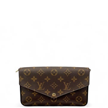 Coated Canvas Pochette Felicie Chain Wallet