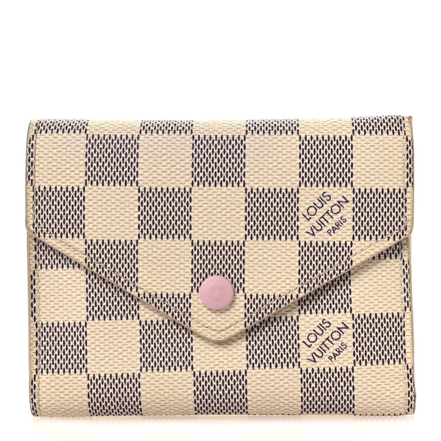 Louis Vuitton Damier Azur Victorine Wallet Rose Ballerine