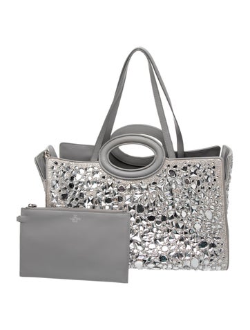Crystal Garavani Crystal Embellished Le Troisième Shopping Bag Mini