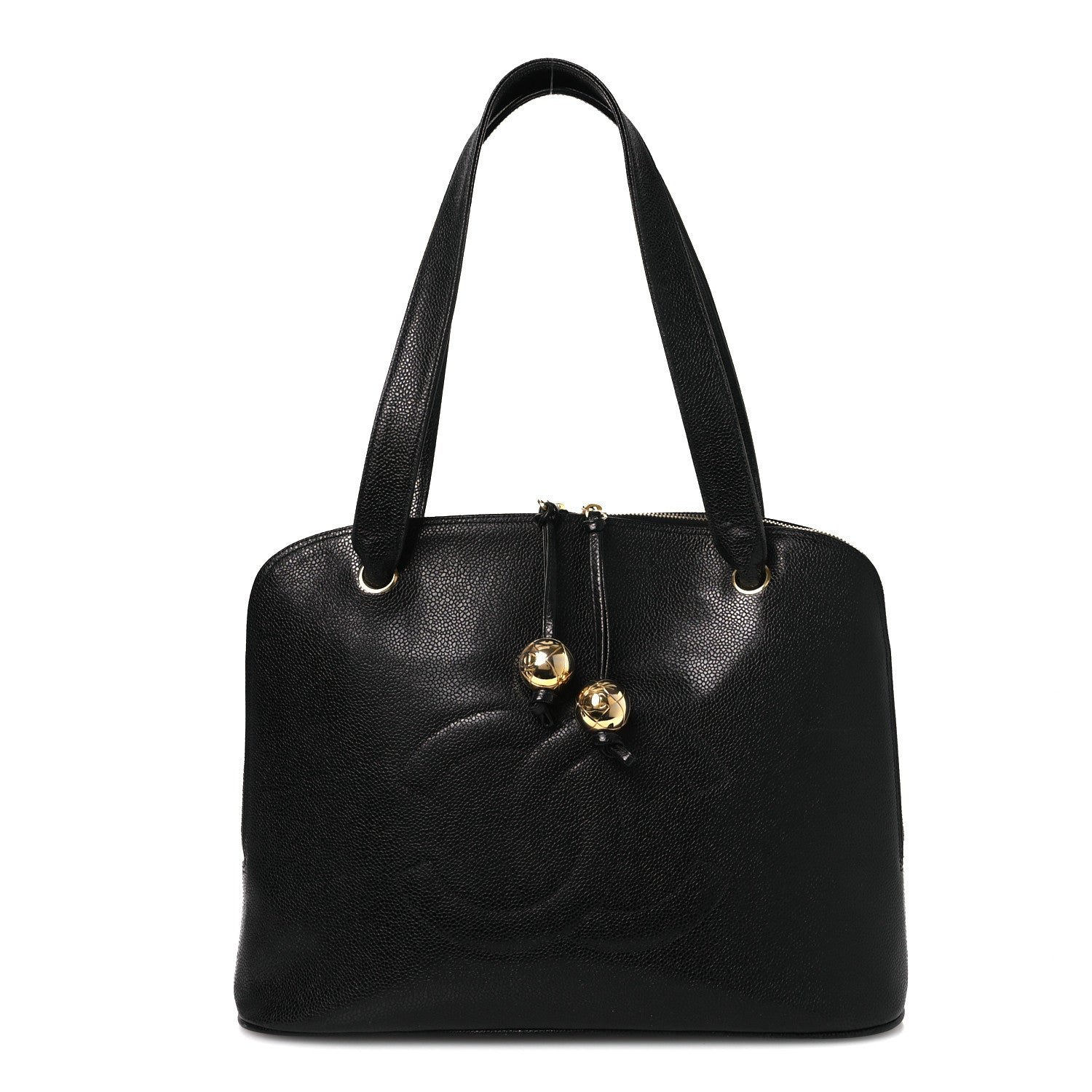 Chanel Caviar Large CC Shoulder Bag Black