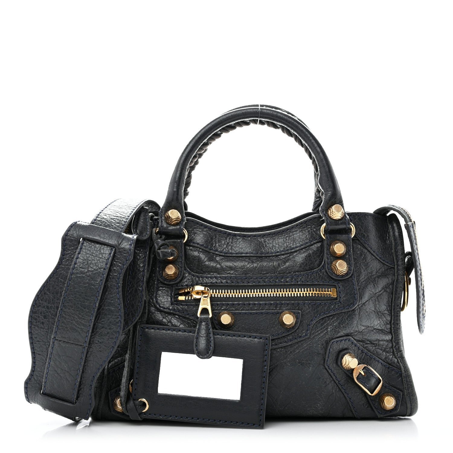 Balenciaga Agneau Giant 12 Gold Hardware Mini City Anthracite Anthracite