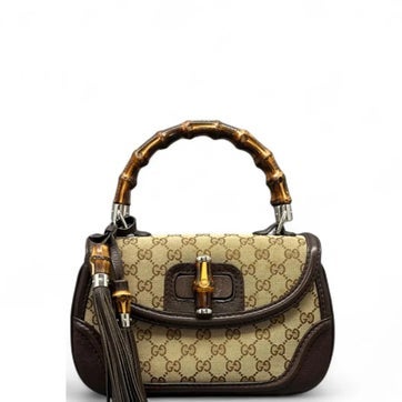 Canvas Lady Lock Bamboo Top Handle