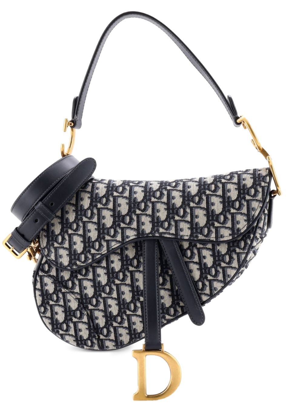 Saddle Handbag with Strap Oblique Canvas Medium shoulder bag