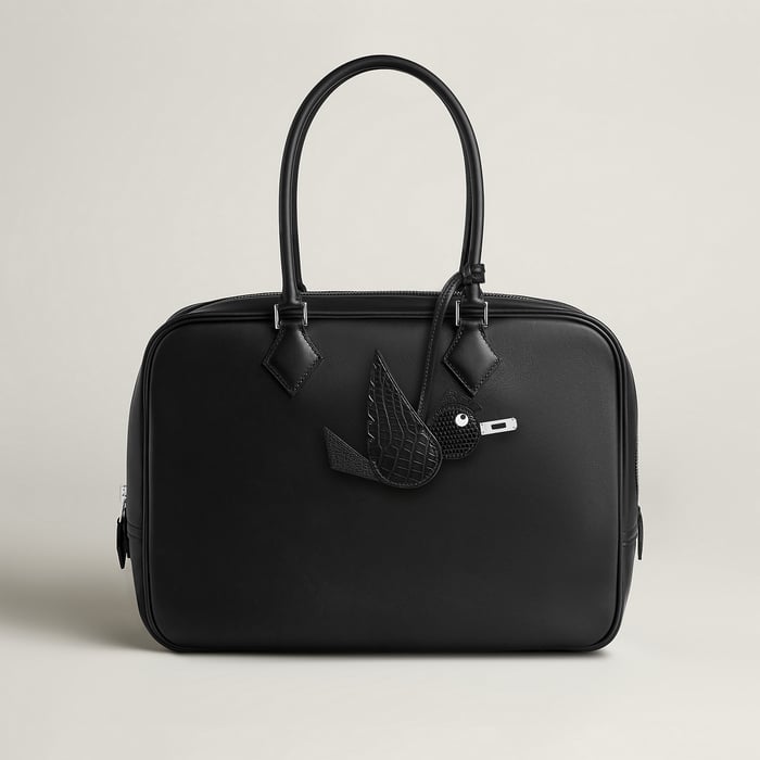 Hermès Birdy charm H083886CKAI — alligator and lizard variant on a bag