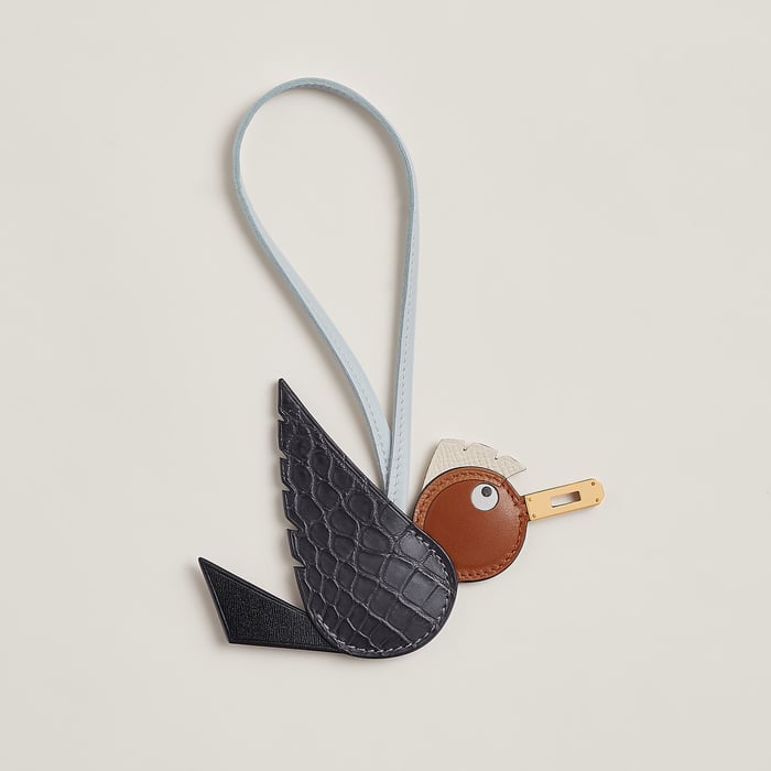 Hermès Birdy charm H084767CKAB — Box/Barenia/alligator mix (Canada)