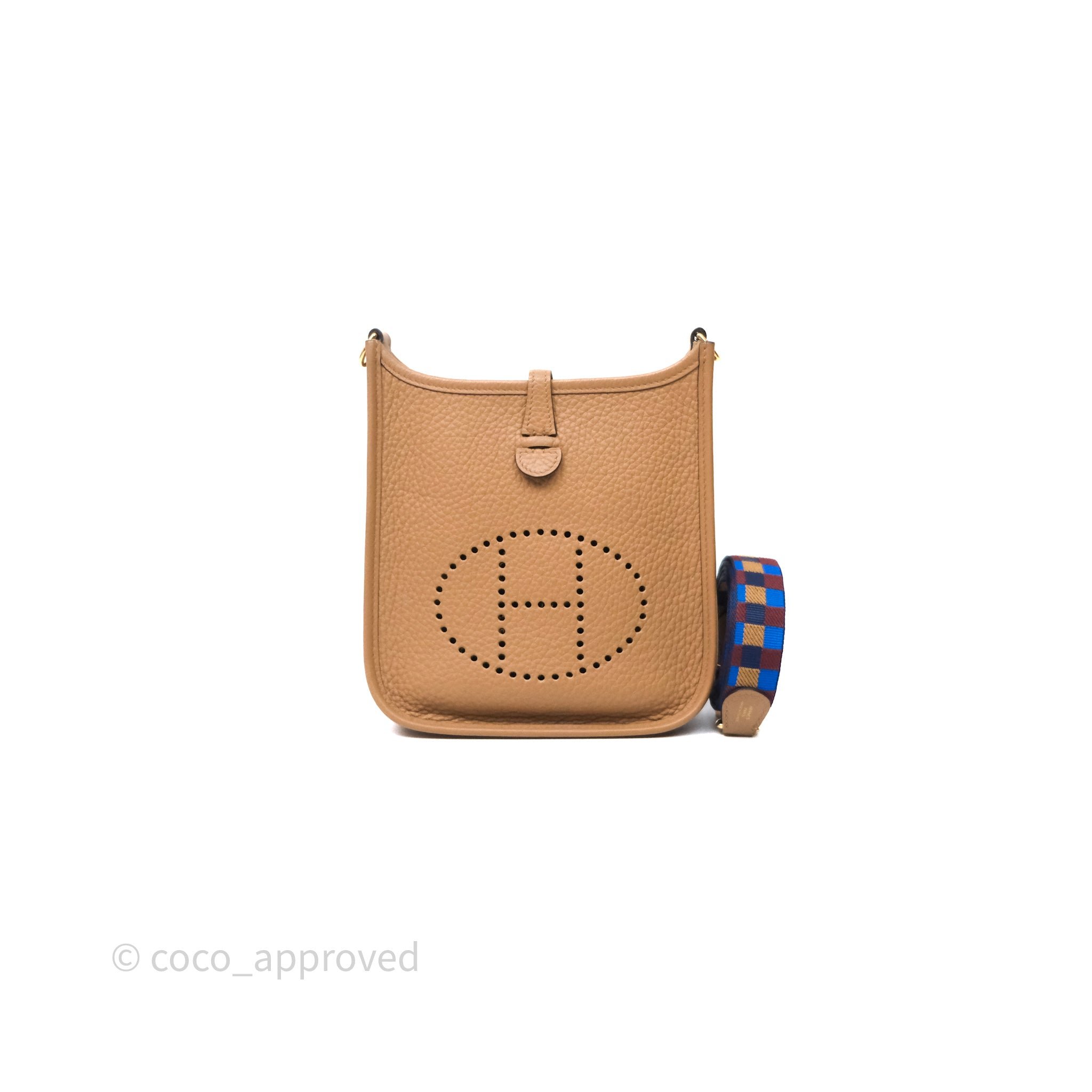 Hermès Mini Evelyne 16 Chai 0M Clemence Gold Hardware
