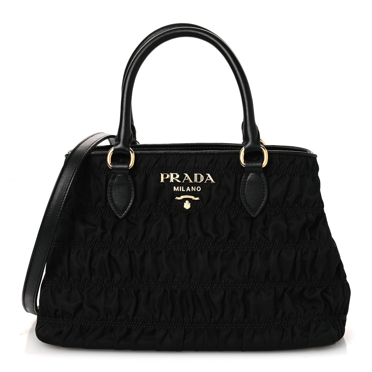 Prada Tessuto Nylon Gaufre Small Tote Black