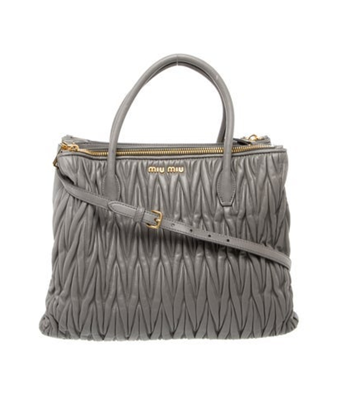 Miu Miu Miu Leather Top Handle Bag