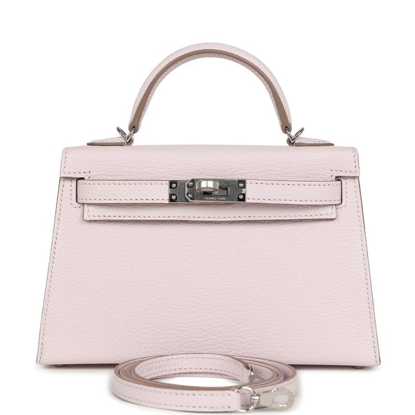Hermes Hermes Kelly Sellier 20 Mauve Pale Chevre Palladium Hardware
