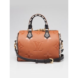 Louis Vuitton Louis Vuitton Caramel Monogram Giant Empreinte Leather Wild at Heart Speedy 25 Bandouliere Bag