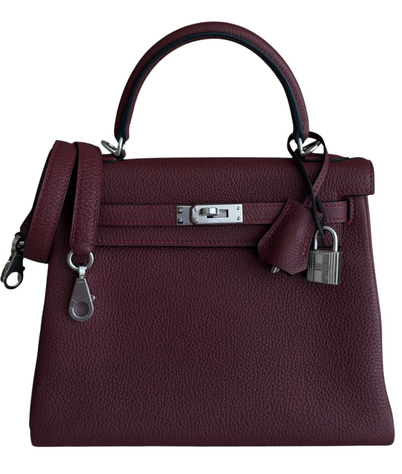 Rouge H Togo Retourne Kelly 25 Palladium Hardware, 2024