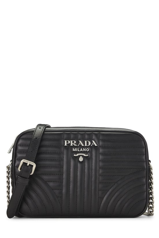 Black Calfskin Diagramme Camera Bag Medium