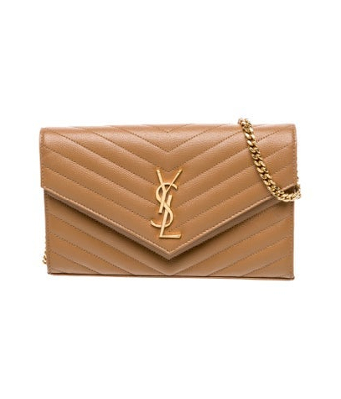 Saint Laurent Laurent Leather Envelope Wallet On A Chain