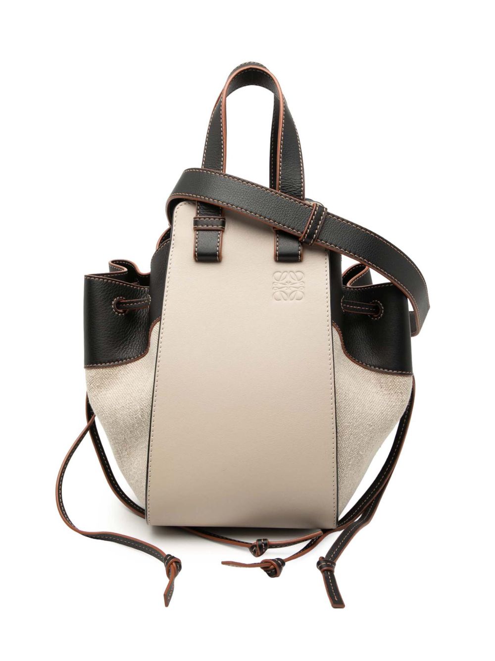 2020 Small Leather and Canvas Hammock Bag satchel