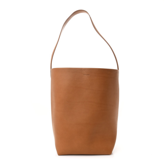 The Row Polished Saddle Calfskin Large N/S Park Tote French Beige