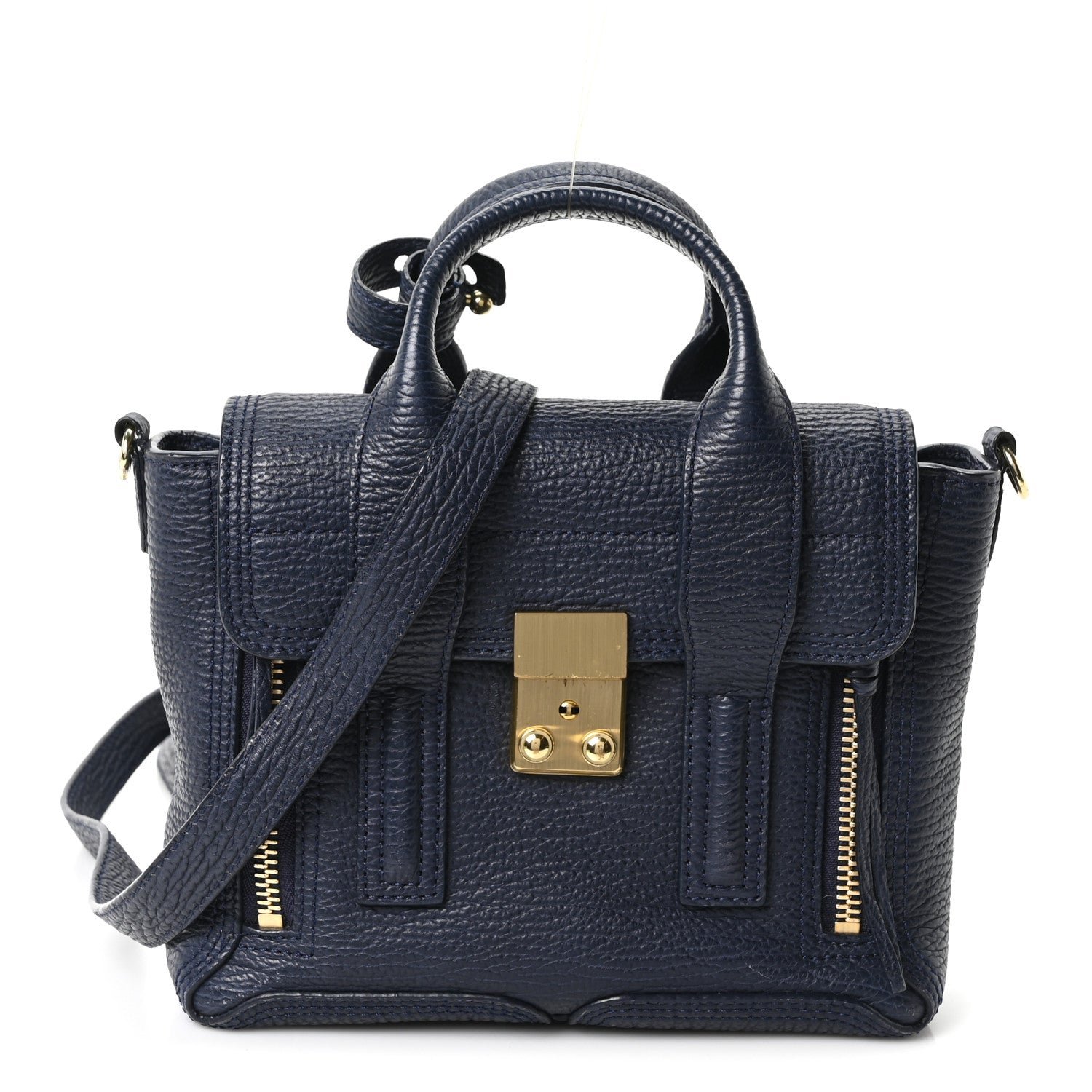 3.1 Phillip Lim 3.1 Phillip Lim Textured Calfskin Mini Pashli Satchel Ink