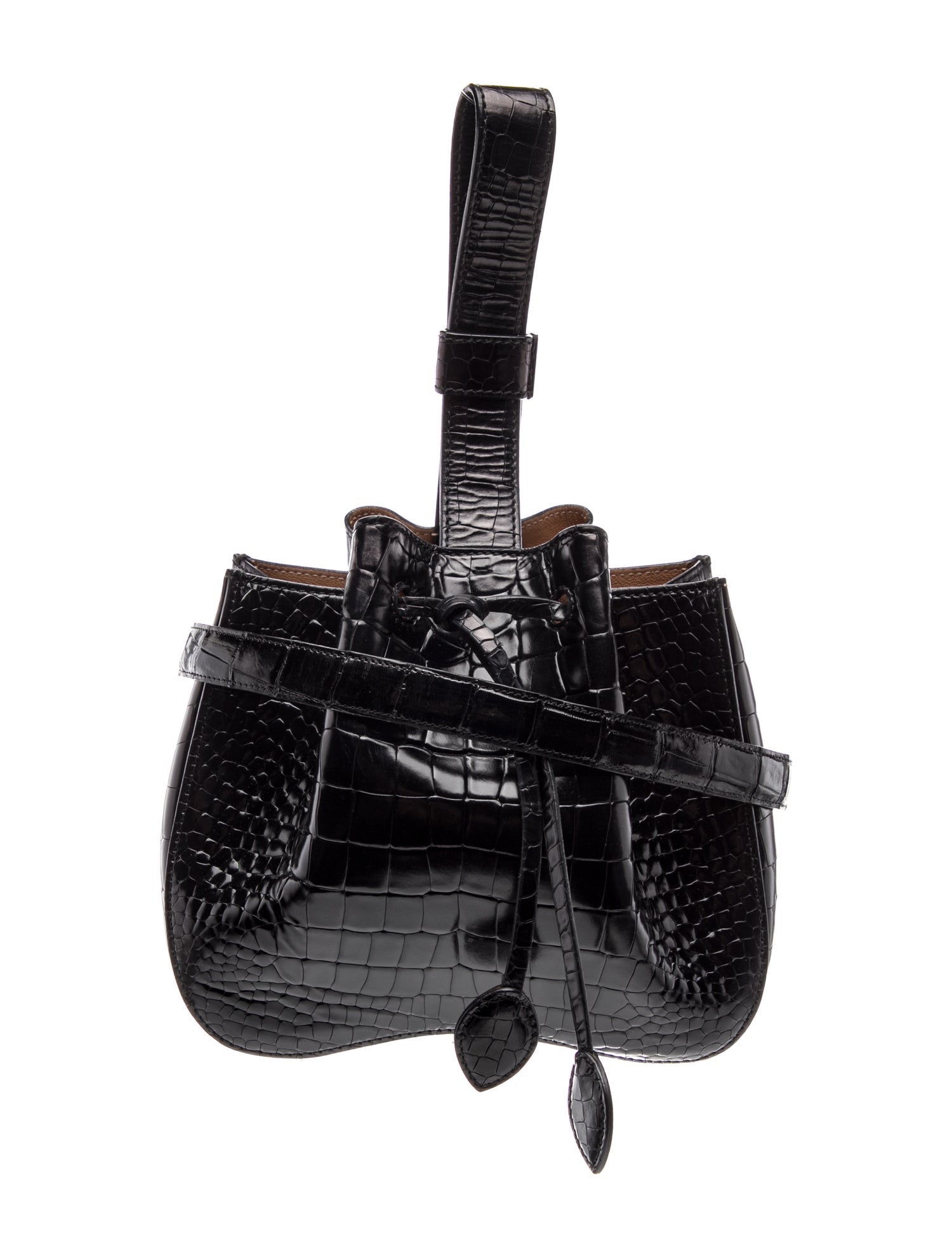 Embossed Leather Sac Ferme PM