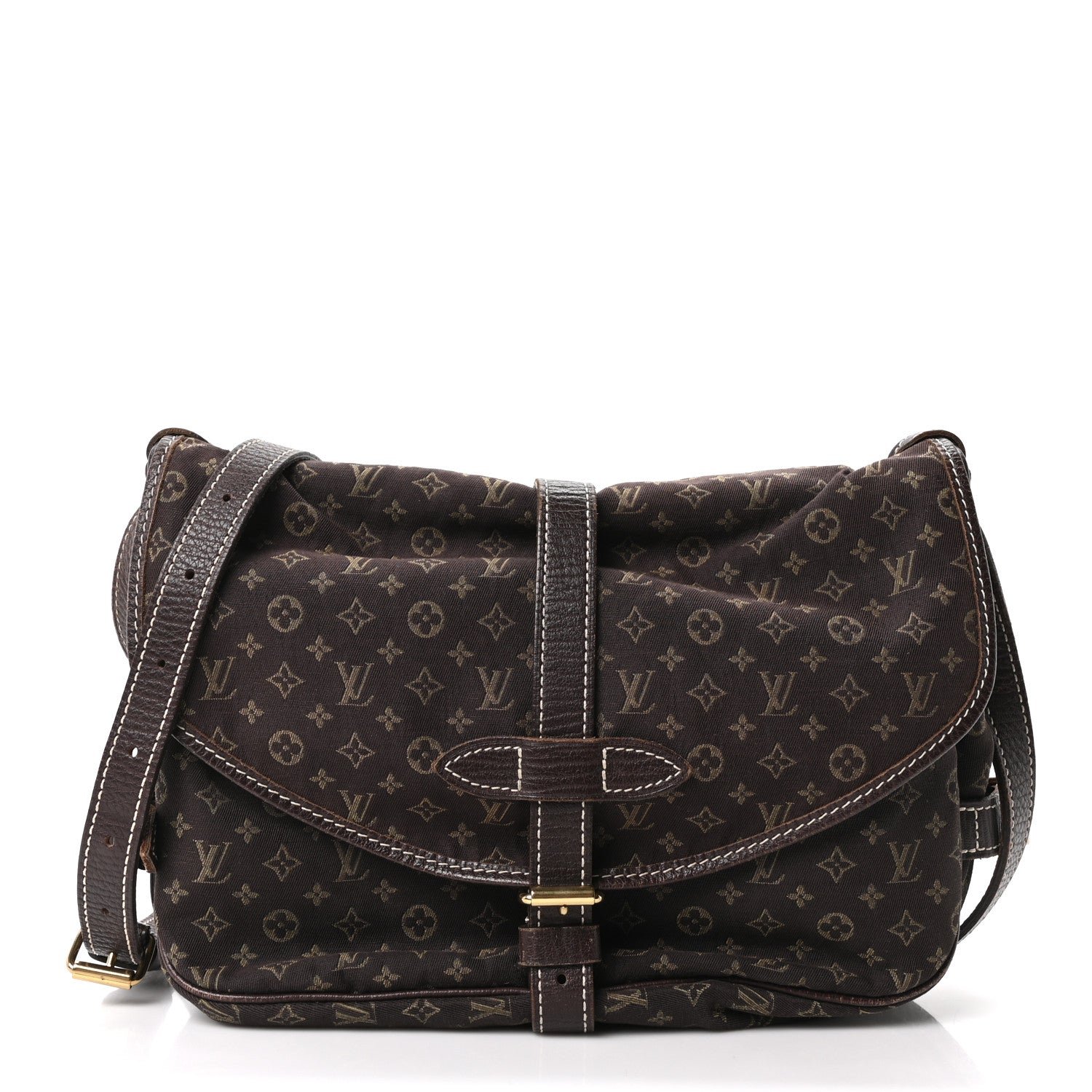 Louis Vuitton Monogram Mini Lin Saumur Ebene