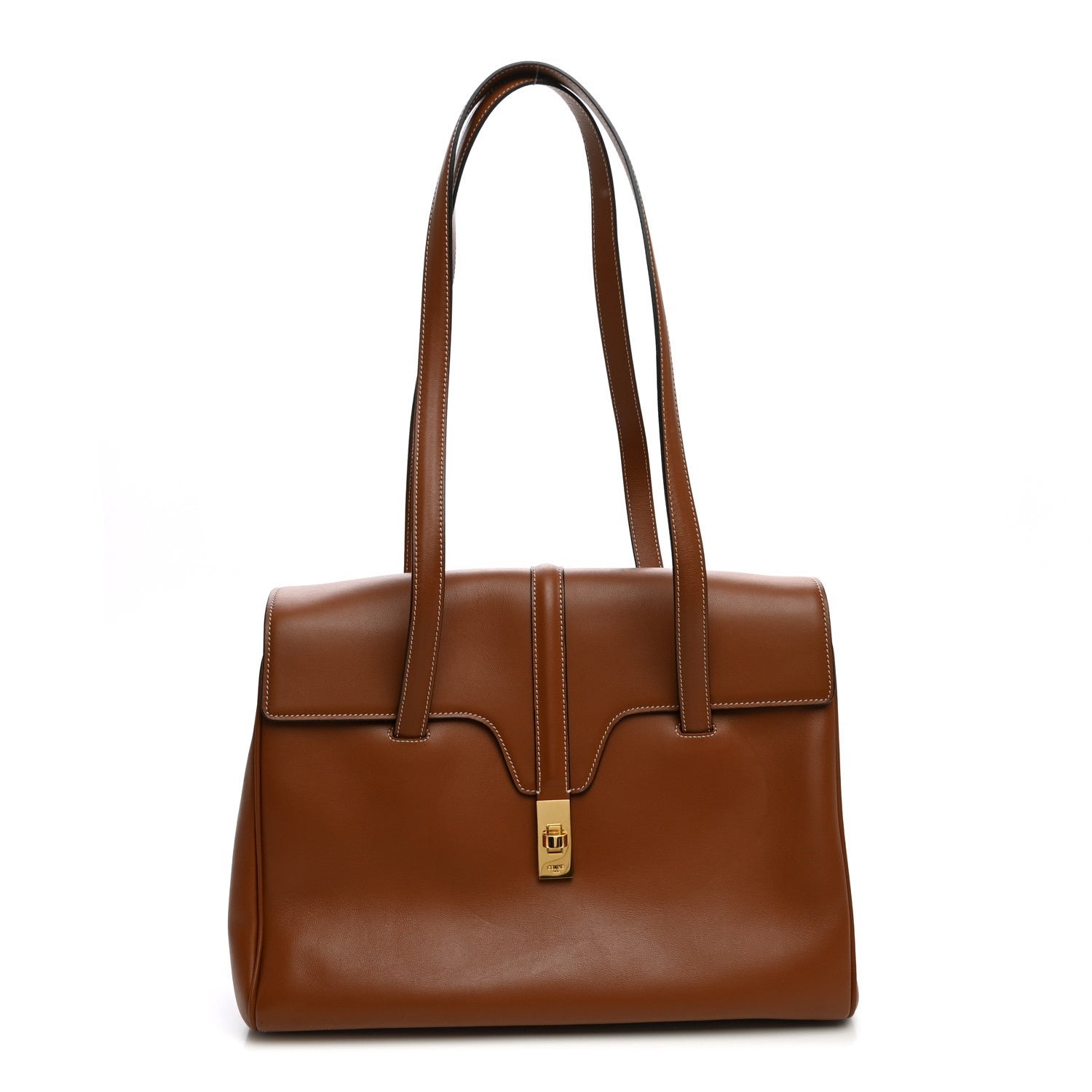 Celine Smooth Calfskin Medium Soft 16 Bag Tan